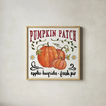 Harvest Times VII by Anne Tavoletti. Shown in a natural wood glass frame for a timeless modern aesthetic. Available as an archival giclee rolled canvas, fine art paper, or poster print. SKU 58006a.