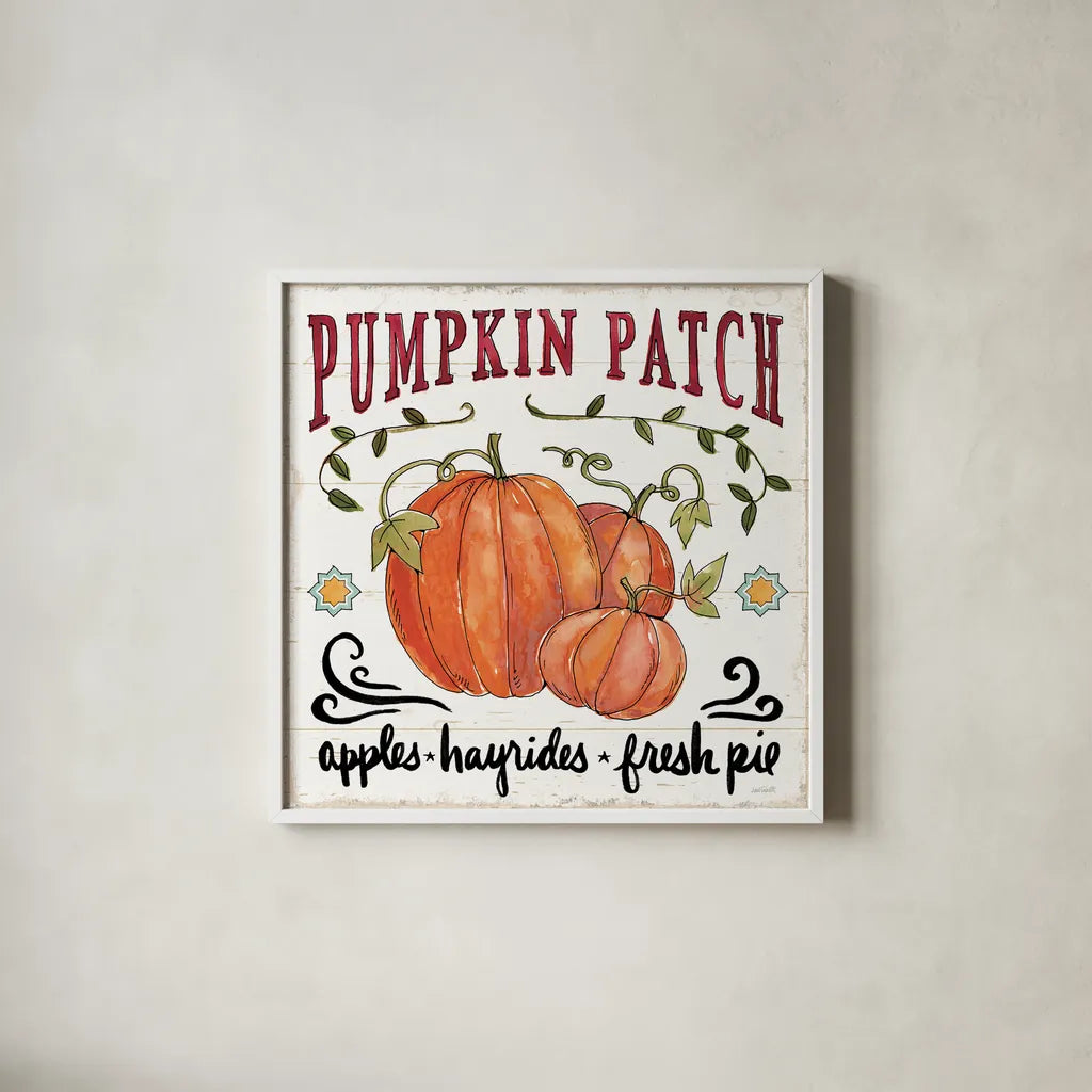 Harvest Times VII by Anne Tavoletti. Shown in a crisp white glass frame for a clean and minimalist style. Available as an archival giclee rolled canvas, fine art paper, or poster print. SKU 58006a.