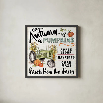 Harvest Times X by Anne Tavoletti. Shown in a sleek black glass frame for a contemporary gallery look. Available as an archival giclee rolled canvas, fine art paper, or poster print. SKU 63847a.