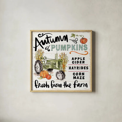 Harvest Times X by Anne Tavoletti. Shown in a natural wood glass frame for a timeless modern aesthetic. Available as an archival giclee rolled canvas, fine art paper, or poster print. SKU 63847a.