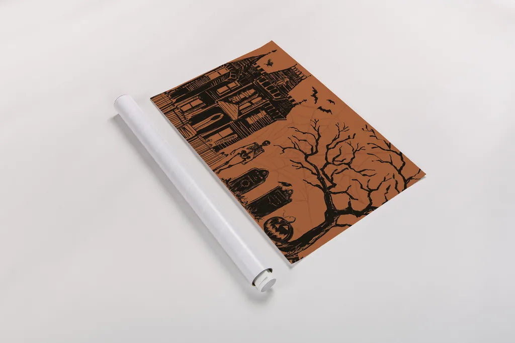 Haunted I by Anne Tavoletti. shown as a rolled paper print. Available as archival giclee rolled canvas, fine art paper, or poster print. SKU 80936i.