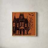 Haunted IV by Anne Tavoletti. Shown in a natural wood glass frame for a timeless modern aesthetic. Available as an archival giclee rolled canvas, fine art paper, or poster print. SKU 80939a.