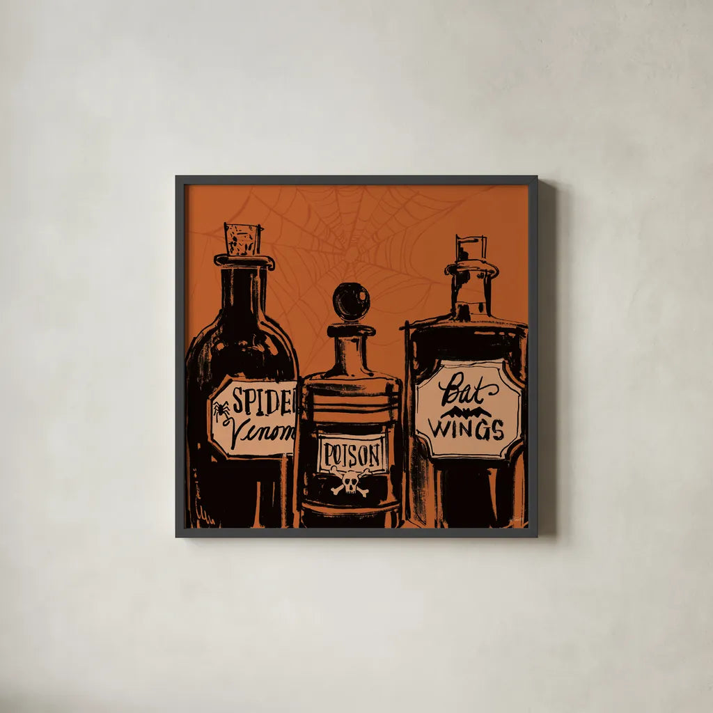 Haunted IX by Anne Tavoletti. Shown in a sleek black glass frame for a contemporary gallery look. Available as an archival giclee rolled canvas, fine art paper, or poster print. SKU 80944a.