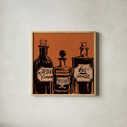 Haunted IX by Anne Tavoletti. Shown in a natural wood glass frame for a timeless modern aesthetic. Available as an archival giclee rolled canvas, fine art paper, or poster print. SKU 80944a.