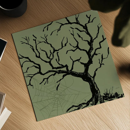 Haunted V by Anne Tavoletti. Shown as a detailed flat fine art print, highlighting archival giclee quality. Available as an archival giclee rolled canvas, fine art paper, or poster print. SKU 80940a.