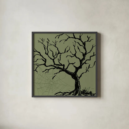 Haunted V by Anne Tavoletti. Shown in a sleek black glass frame for a contemporary gallery look. Available as an archival giclee rolled canvas, fine art paper, or poster print. SKU 80940a.