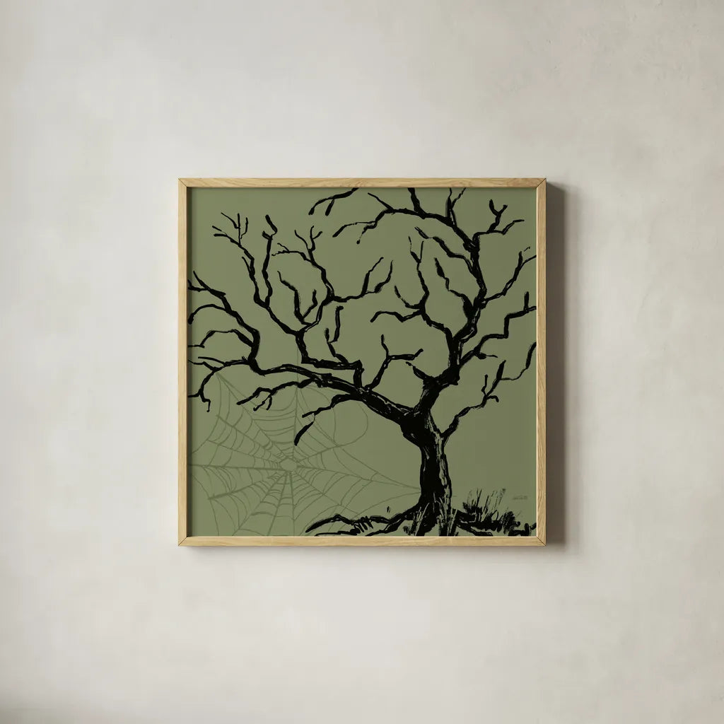 Haunted V by Anne Tavoletti. Shown in a natural wood glass frame for a timeless modern aesthetic. Available as an archival giclee rolled canvas, fine art paper, or poster print. SKU 80940a.