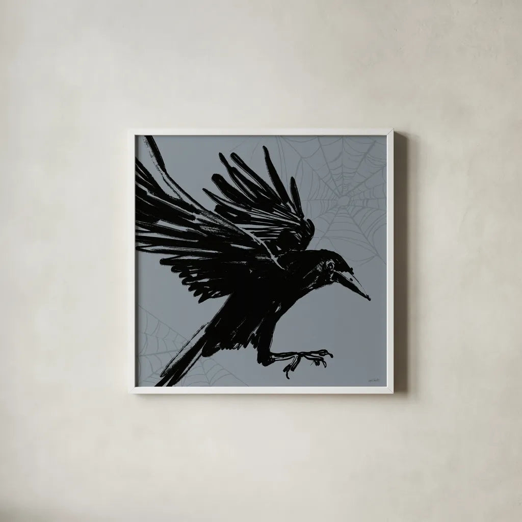 Haunted VI by Anne Tavoletti. Shown in a crisp white glass frame for a clean and minimalist style. Available as an archival giclee rolled canvas, fine art paper, or poster print. SKU 80941a.