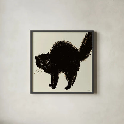 Haunted VII on Cream by Anne Tavoletti. Shown in a sleek black glass frame for a contemporary gallery look. Available as an archival giclee rolled canvas, fine art paper, or poster print. SKU 90752a.