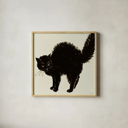 Haunted VII on Cream by Anne Tavoletti. Shown in a natural wood glass frame for a timeless modern aesthetic. Available as an archival giclee rolled canvas, fine art paper, or poster print. SKU 90752a.