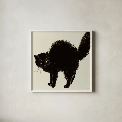 Haunted VII on Cream by Anne Tavoletti. Shown in a crisp white glass frame for a clean and minimalist style. Available as an archival giclee rolled canvas, fine art paper, or poster print. SKU 90752a.