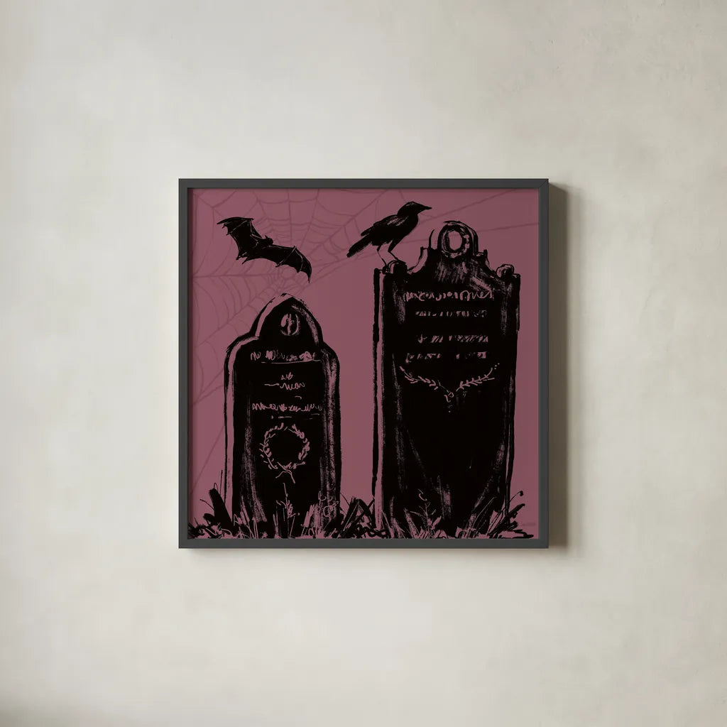 Haunted VIII by Anne Tavoletti. Shown in a sleek black glass frame for a contemporary gallery look. Available as an archival giclee rolled canvas, fine art paper, or poster print. SKU 80943a.