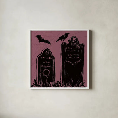 Haunted VIII by Anne Tavoletti. Shown in a crisp white glass frame for a clean and minimalist style. Available as an archival giclee rolled canvas, fine art paper, or poster print. SKU 80943a.