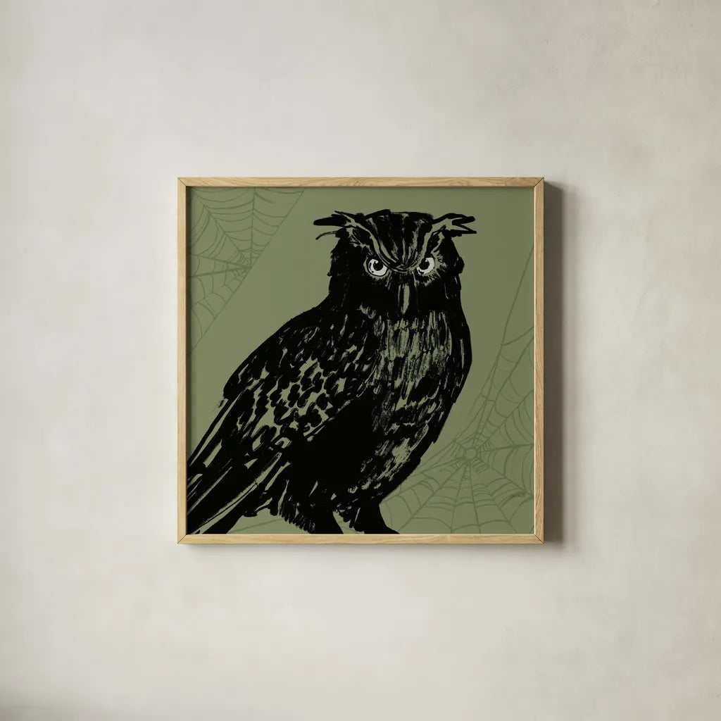 Haunted X by Anne Tavoletti. Shown in a natural wood glass frame for a timeless modern aesthetic. Available as an archival giclee rolled canvas, fine art paper, or poster print. SKU 80945a.