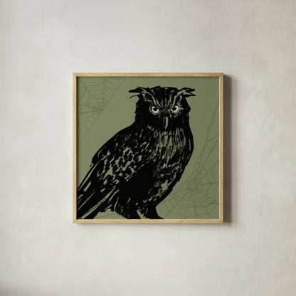 Haunted X by Anne Tavoletti. Shown in a natural wood glass frame for a timeless modern aesthetic. Available as an archival giclee rolled canvas, fine art paper, or poster print. SKU 80945a.