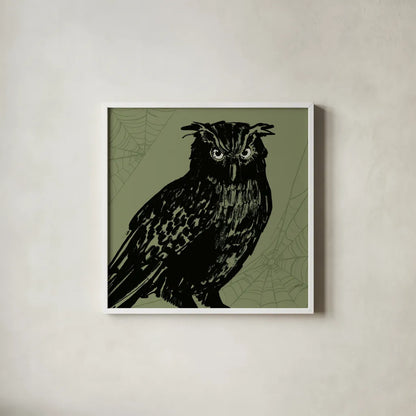 Haunted X by Anne Tavoletti. Shown in a crisp white glass frame for a clean and minimalist style. Available as an archival giclee rolled canvas, fine art paper, or poster print. SKU 80945a.