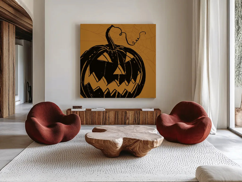 Haunted XII by Anne Tavoletti. Shown as extra-large giant wall art in a modern living room. Available as an archival giclee rolled canvas, fine art paper, or poster print. SKU 80947a.
