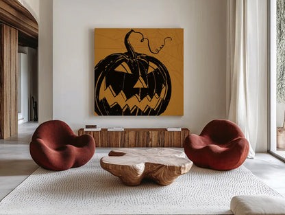 Haunted XII by Anne Tavoletti. Shown as extra-large giant wall art in a modern living room. Available as an archival giclee rolled canvas, fine art paper, or poster print. SKU 80947a.