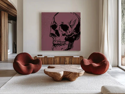 Haunted XIII by Anne Tavoletti. Shown as extra-large giant wall art in a modern living room. Available as an archival giclee rolled canvas, fine art paper, or poster print. SKU 80948a.