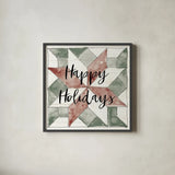 Holiday Farm Memories XI by Anne Tavoletti. Shown in a sleek black glass frame for a contemporary gallery look. Available as an archival giclee rolled canvas, fine art paper, or poster print. SKU 64870a.