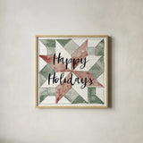 Holiday Farm Memories XI by Anne Tavoletti. Shown in a natural wood glass frame for a timeless modern aesthetic. Available as an archival giclee rolled canvas, fine art paper, or poster print. SKU 64870a.