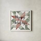 Holiday Farm Memories XI by Anne Tavoletti. Shown in a crisp white glass frame for a clean and minimalist style. Available as an archival giclee rolled canvas, fine art paper, or poster print. SKU 64870a.
