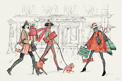 Holiday Fashionistas I by Anne Tavoletti. SKU 83920i. Archival Giclee Fine art print for wall decor.