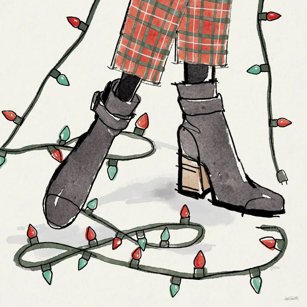 Holiday Fashionistas VI by Anne Tavoletti. SKU 83925a. Archival Giclee Fine art print for wall decor.