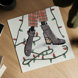 Holiday Fashionistas VI by Anne Tavoletti. Shown as a detailed flat fine art print, highlighting archival giclee quality. Available as an archival giclee rolled canvas, fine art paper, or poster print. SKU 83925a.