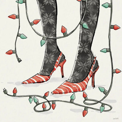Holiday Fashionistas VII by Anne Tavoletti. SKU 83926a. Archival Giclee Fine art print for wall decor.