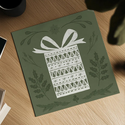 Holiday Form I by Anne Tavoletti. Shown as a detailed flat fine art print, highlighting archival giclee quality. Available as an archival giclee rolled canvas, fine art paper, or poster print. SKU 95865a.