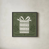 Holiday Form I by Anne Tavoletti. Shown in a sleek black glass frame for a contemporary gallery look. Available as an archival giclee rolled canvas, fine art paper, or poster print. SKU 95865a.