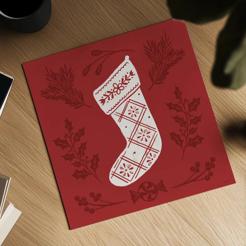 Holiday Form II by Anne Tavoletti. Shown as a detailed flat fine art print, highlighting archival giclee quality. Available as an archival giclee rolled canvas, fine art paper, or poster print. SKU 95867a.