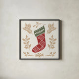 Holiday Form II Color by Anne Tavoletti. Shown in a sleek black glass frame for a contemporary gallery look. Available as an archival giclee rolled canvas, fine art paper, or poster print. SKU 95868a.