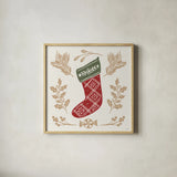 Holiday Form II Color by Anne Tavoletti. Shown in a natural wood glass frame for a timeless modern aesthetic. Available as an archival giclee rolled canvas, fine art paper, or poster print. SKU 95868a.
