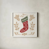 Holiday Form II Color by Anne Tavoletti. Shown in a crisp white glass frame for a clean and minimalist style. Available as an archival giclee rolled canvas, fine art paper, or poster print. SKU 95868a.