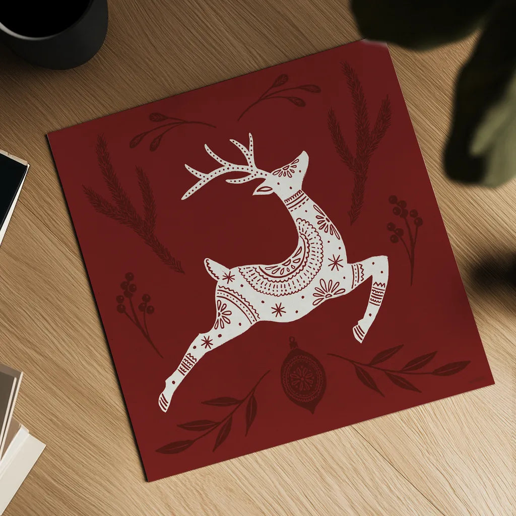 Holiday Form III by Anne Tavoletti. Shown as a detailed flat fine art print, highlighting archival giclee quality. Available as an archival giclee rolled canvas, fine art paper, or poster print. SKU 95869a.