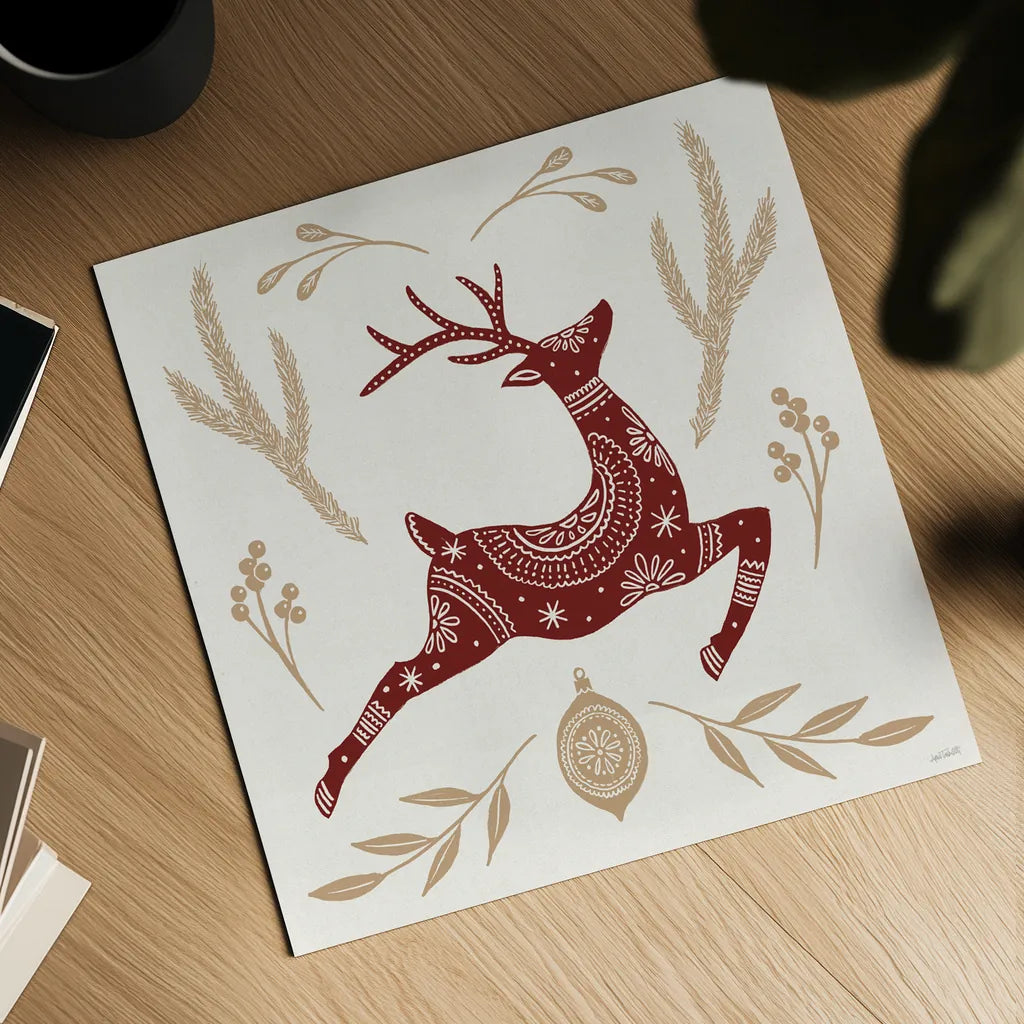 Holiday Form III Color by Anne Tavoletti. Shown as a detailed flat fine art print, highlighting archival giclee quality. Available as an archival giclee rolled canvas, fine art paper, or poster print. SKU 95870a.