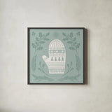 Holiday Form IV by Anne Tavoletti. Shown in a sleek black glass frame for a contemporary gallery look. Available as an archival giclee rolled canvas, fine art paper, or poster print. SKU 95871a.