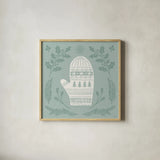 Holiday Form IV by Anne Tavoletti. Shown in a natural wood glass frame for a timeless modern aesthetic. Available as an archival giclee rolled canvas, fine art paper, or poster print. SKU 95871a.