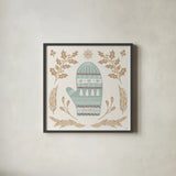 Holiday Form IV Color by Anne Tavoletti. Shown in a sleek black glass frame for a contemporary gallery look. Available as an archival giclee rolled canvas, fine art paper, or poster print. SKU 95872a.