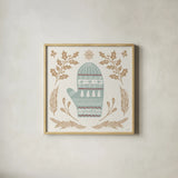 Holiday Form IV Color by Anne Tavoletti. Shown in a natural wood glass frame for a timeless modern aesthetic. Available as an archival giclee rolled canvas, fine art paper, or poster print. SKU 95872a.