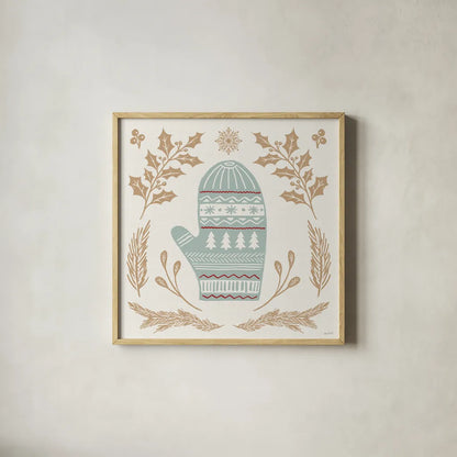 Holiday Form IV Color by Anne Tavoletti. Shown in a natural wood glass frame for a timeless modern aesthetic. Available as an archival giclee rolled canvas, fine art paper, or poster print. SKU 95872a.