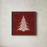 Holiday Form IX by Anne Tavoletti. Shown in a sleek black glass frame for a contemporary gallery look. Available as an archival giclee rolled canvas, fine art paper, or poster print. SKU 95881a.