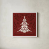 Holiday Form IX by Anne Tavoletti. Shown in a crisp white glass frame for a clean and minimalist style. Available as an archival giclee rolled canvas, fine art paper, or poster print. SKU 95881a.