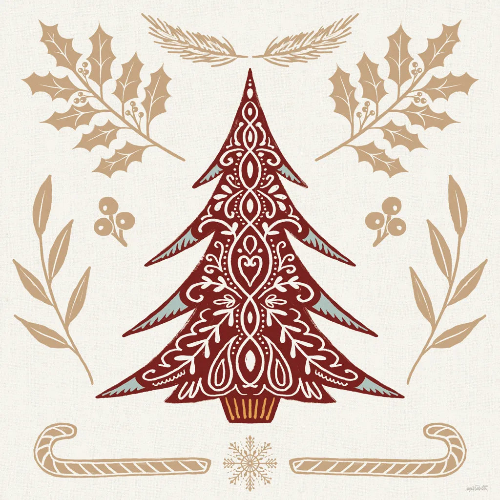 Holiday Form IX Color by Anne Tavoletti. SKU 95882a. Archival Giclee Fine art print for wall decor.