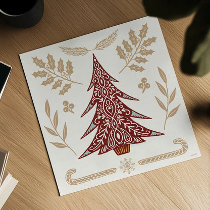 Holiday Form IX Color by Anne Tavoletti. Shown as a detailed flat fine art print, highlighting archival giclee quality. Available as an archival giclee rolled canvas, fine art paper, or poster print. SKU 95882a.