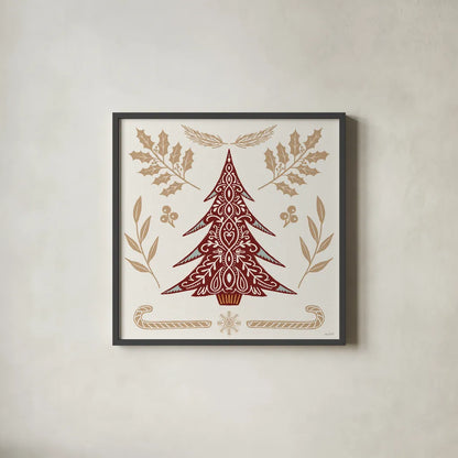 Holiday Form IX Color by Anne Tavoletti. Shown in a sleek black glass frame for a contemporary gallery look. Available as an archival giclee rolled canvas, fine art paper, or poster print. SKU 95882a.