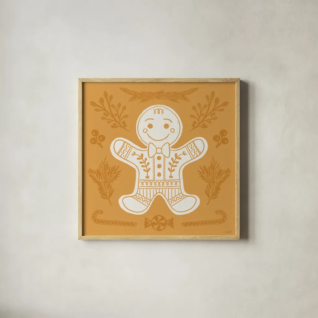 Holiday Form V by Anne Tavoletti. Shown in a natural wood glass frame for a timeless modern aesthetic. Available as an archival giclee rolled canvas, fine art paper, or poster print. SKU 95873a.