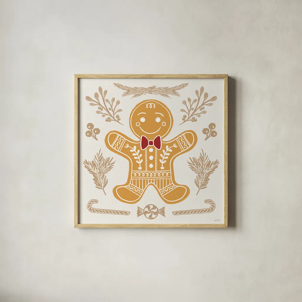 Holiday Form V Color by Anne Tavoletti. Shown in a natural wood glass frame for a timeless modern aesthetic. Available as an archival giclee rolled canvas, fine art paper, or poster print. SKU 95874a.